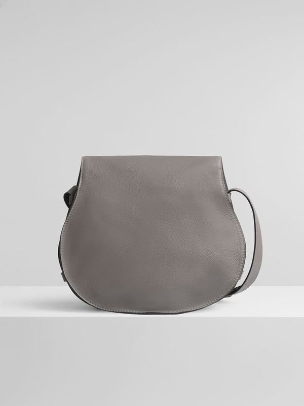 Chloé Bandolera Mujer Marcie Gris Suede Cowhide FQJA97105